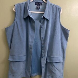 Denim & Co Light Blue Top size 1X Vest
